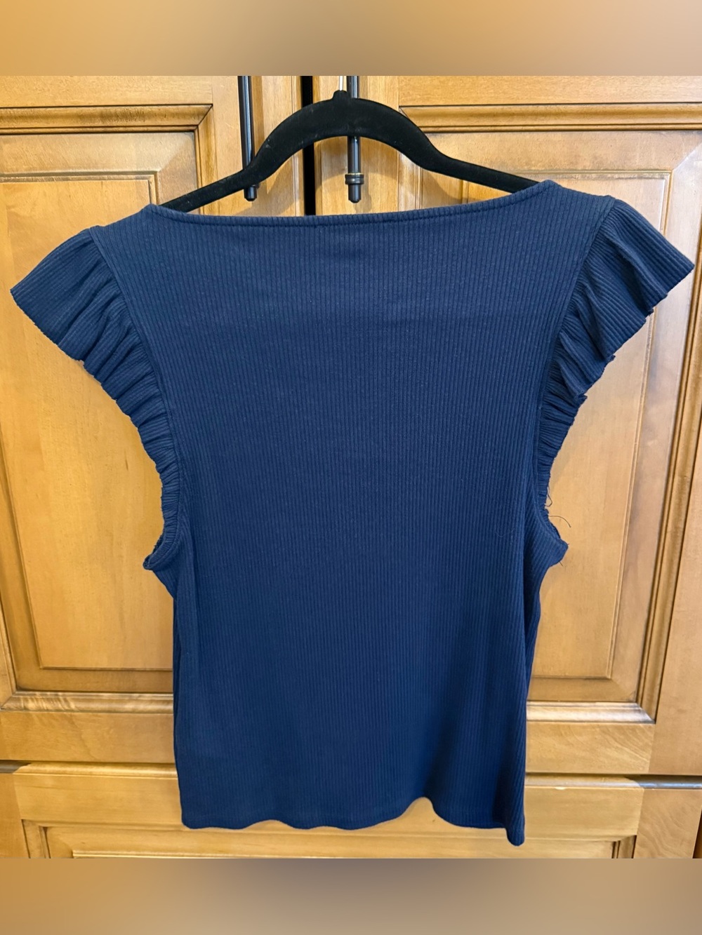 J. Crew Navy Ribbed Top - Picture 2 of 8